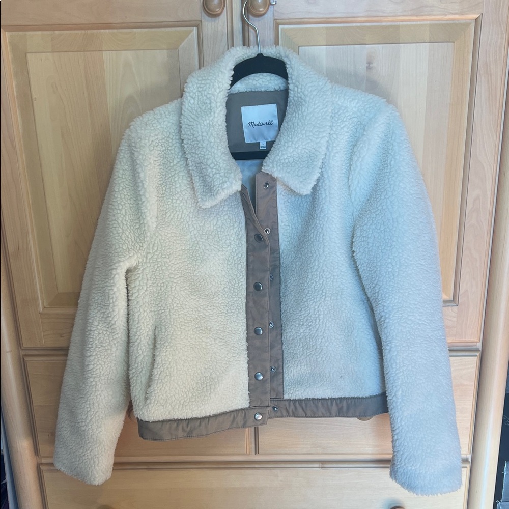 Madewell Cream Teddy Jacket - Picture 2 of 9